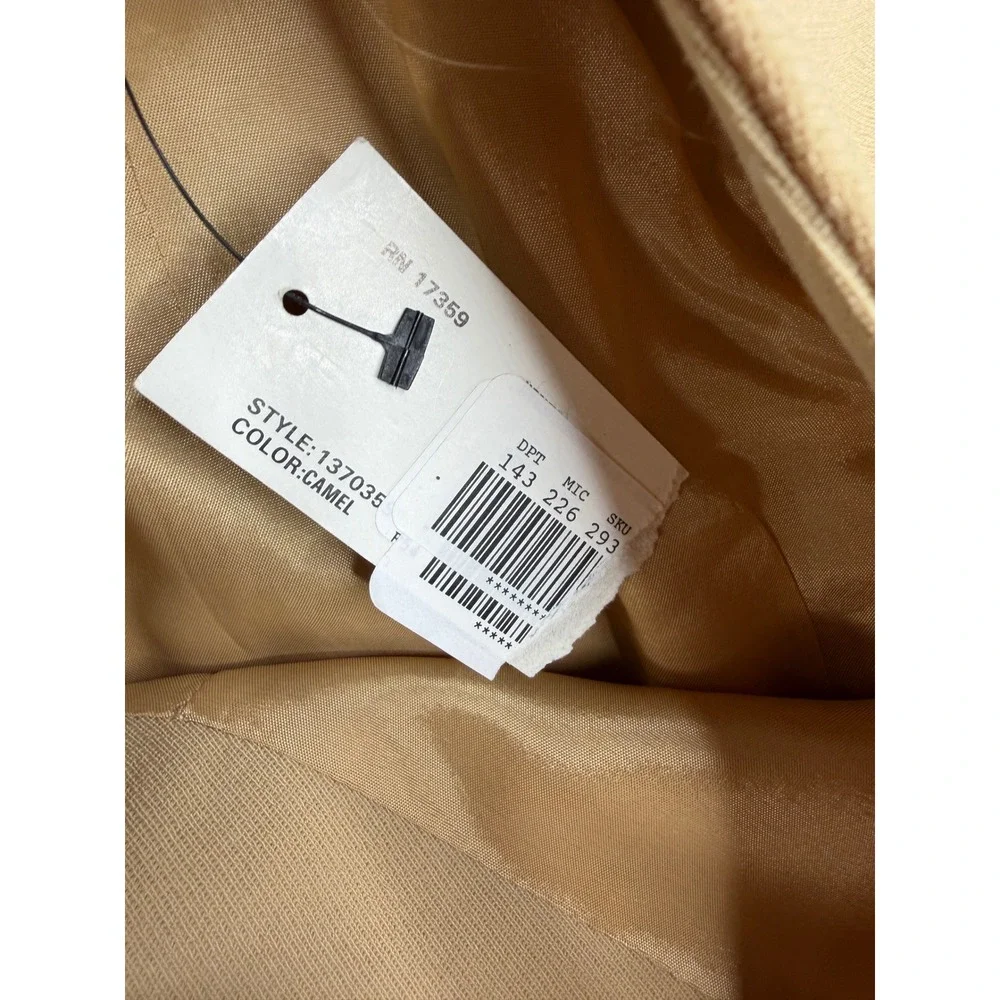 New Linda Allard Ellen Tracy Women's Pencil Skirt 100%‎ Wool Beige Size 14_5